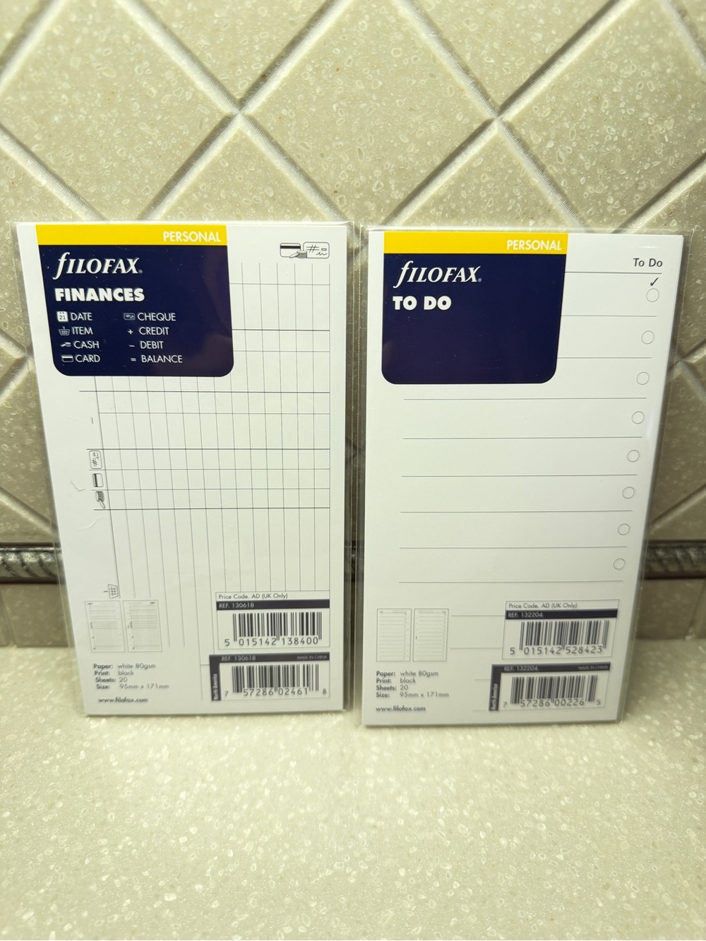 Filofax Personal Refills.